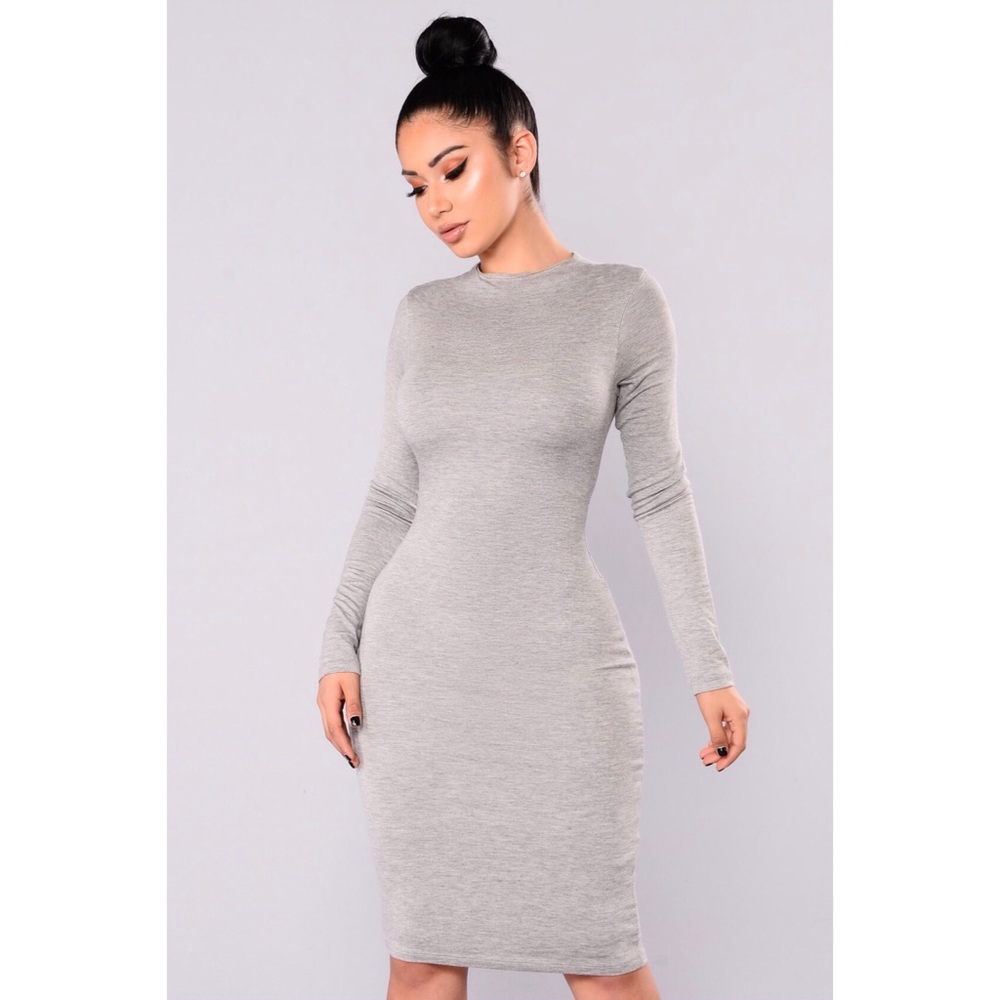 Kora Midi Dress - Heather Grey